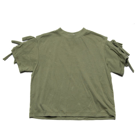 【S/M】袖リボンTシャツ 3524506W